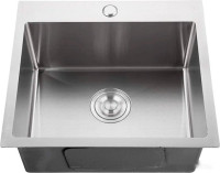 Кухонная мойка GranFest Metal нержавеющая сталь AISI 304 GF-5045 (с сифоном)