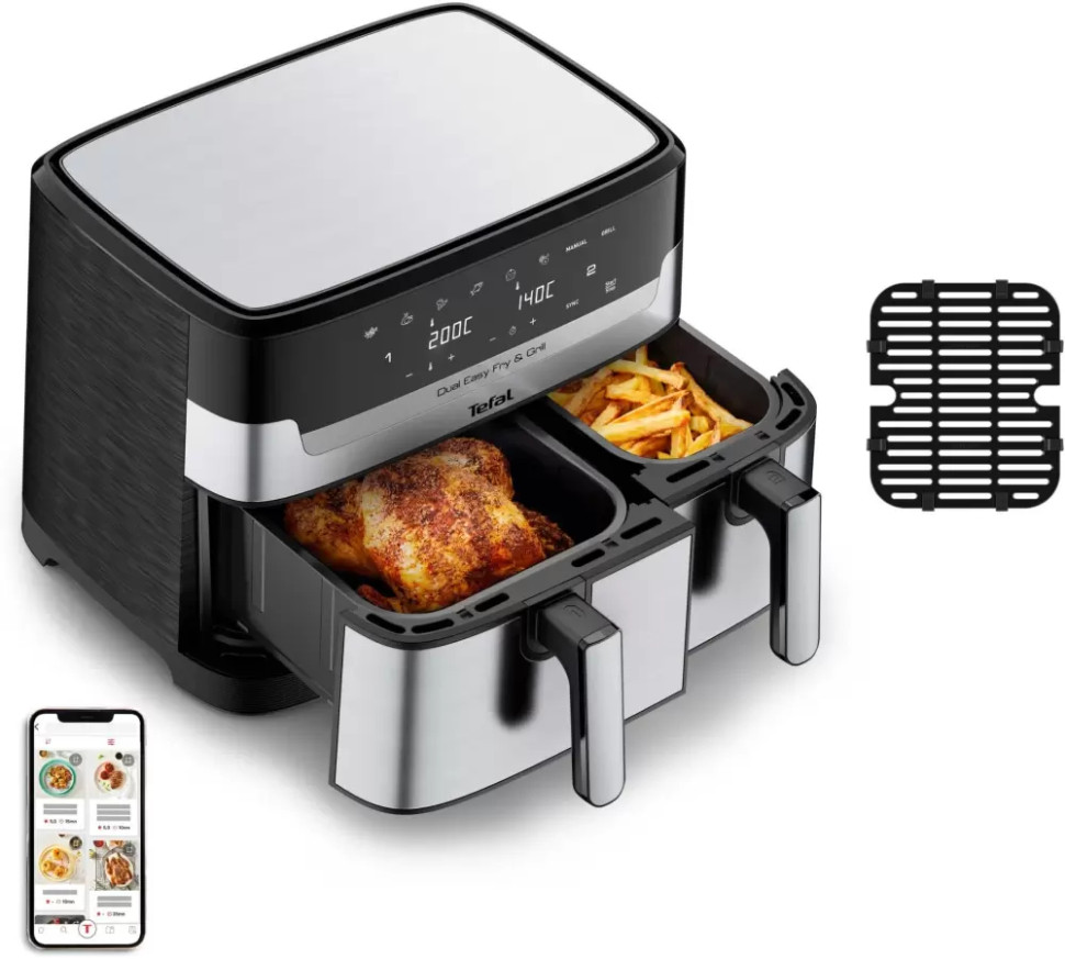 Фритюрница Tefal Dual Easy Fry & Grill EY905D