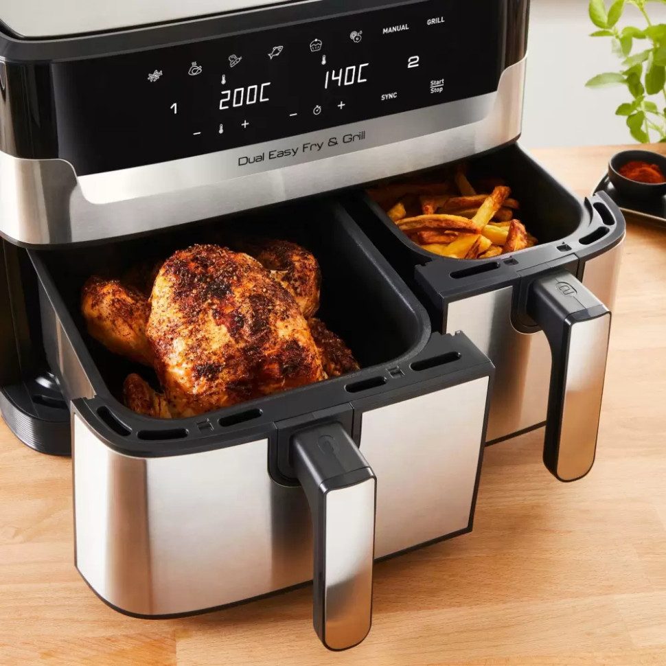 Фритюрница Tefal Dual Easy Fry & Grill EY905D