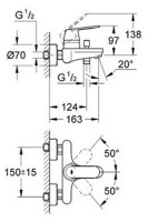 Смеситель Grohe Eurosmart Cosmopolitan 121655