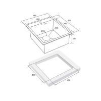 Кухонная мойка Paulmark PM214551-GM