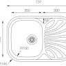 Кухонная мойка Zorg ZCL 7349 (микродекор)