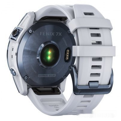 Умные часы Garmin Fenix 7X Sapphire Solar 51 мм (голубой минерал/белый камень)