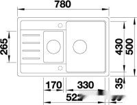 Кухонная мойка Blanco Legra 6S Compact 521303 (алюметаллик)