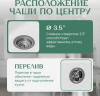 Кухонная мойка Saniteco Mare (графит)