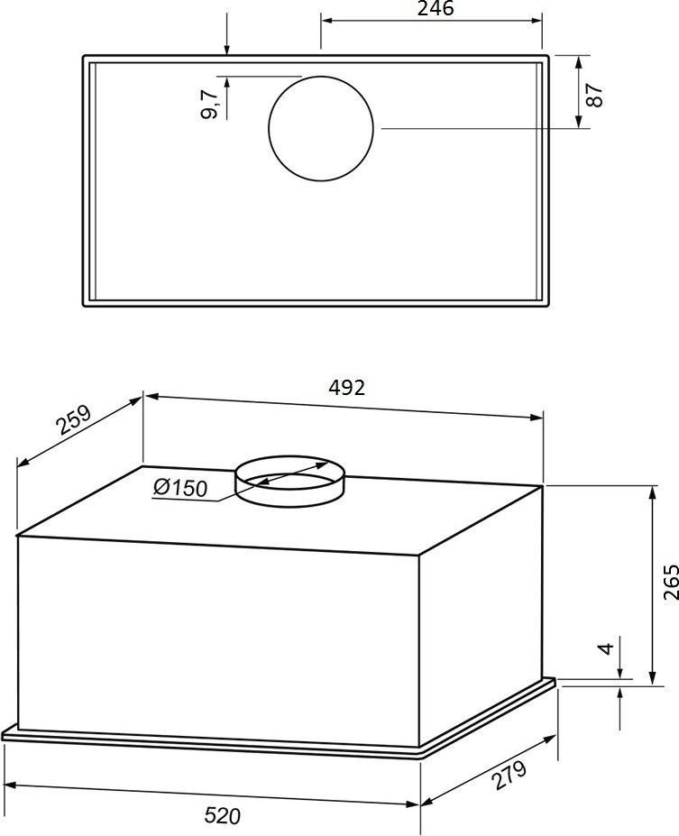 Вытяжка Krona Aspen 600 Black SGC КА-00009703 (черный)