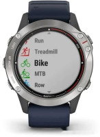 Умные часы Garmin Quatix 6 47 мм (серый/синий)