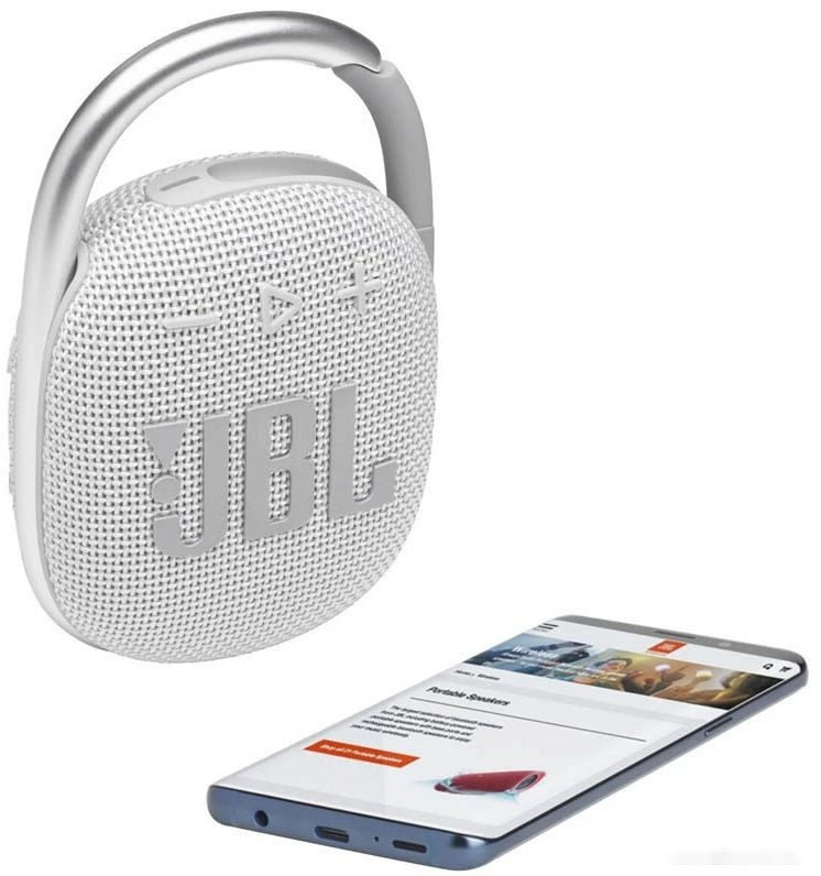 Портативная акустика JBL Clip 4 Eco (белый)