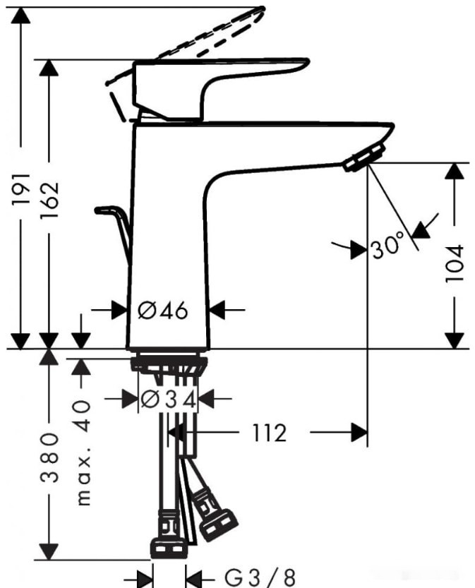 Смеситель Hansgrohe Talis E 71710670