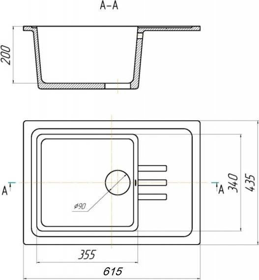 Кухонная мойка Saniteco Rosa (серый)