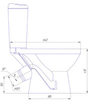 Унитаз Rosa Комфорт (синий)