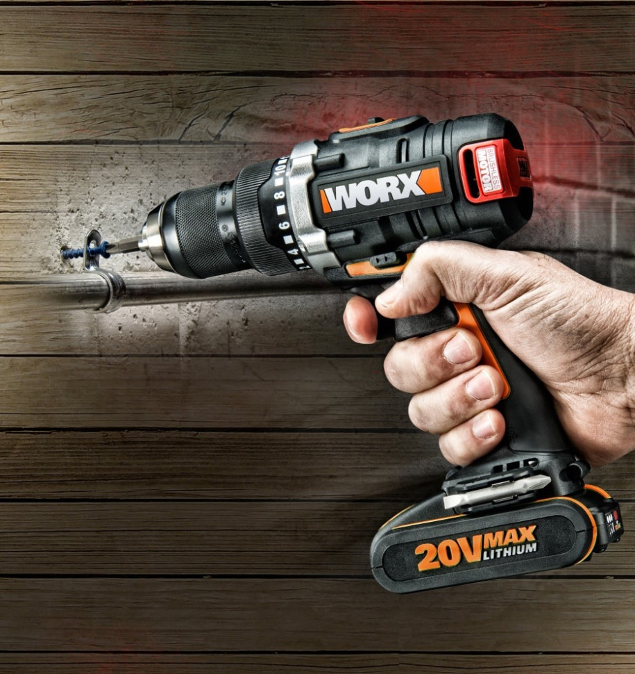 Дрель-шуруповерт Worx BL WX175 (с 2-мя АКБ, кейс)