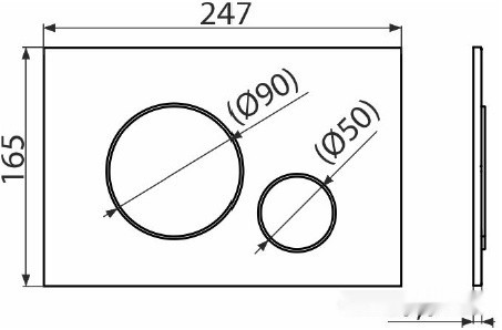 Панель смыва Alcaplast M678 (черный матовый)