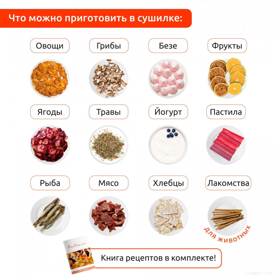 Сушилка для овощей и фруктов Pullman PL-1105 (зеленый)