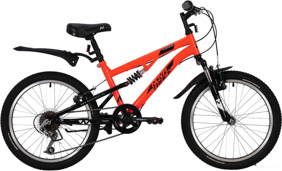 Детский велосипед Novatrack Titanium New 20 2020 20SS6V.TITANIUM.OR20 (оранжевый)