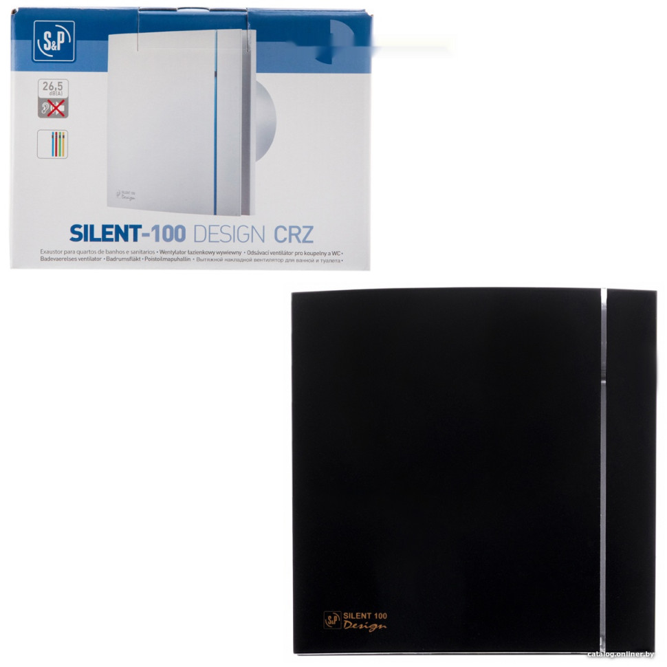 Осевой вентилятор Soler & Palau Silent-100 CZ Matt Black Design - 4C 5210007700