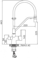 Смеситель Ledeme L4897B-2