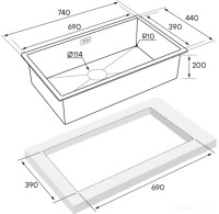 Кухонная мойка Paulmark Koher PM807444-GM