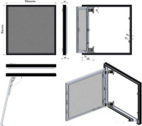 Люк под плитку РусВент Секрет-М (400x400)