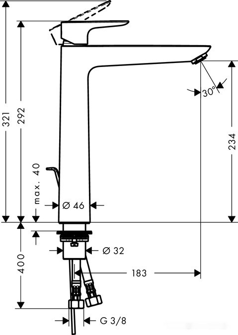 Смеситель Hansgrohe Talis E 71716000 (хром)
