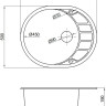 Кухонная мойка Marblan Ovata R (серебристый)