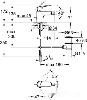 Смеситель Grohe Eurosmart Cosmopolitan 32839000