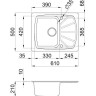 Кухонная мойка Elleci Living 125 G68 Bianco