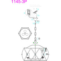 Подвеcная люстра Favourite Capella 1145-3P