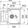 Кухонная мойка Franke Urban UBG 611-62 (серый)