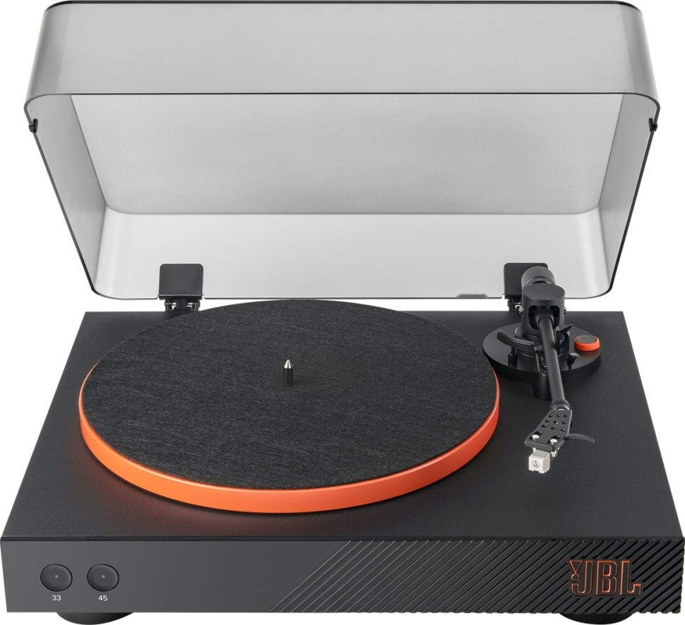 Виниловый проигрыватель JBL Spinner BT (черный/оранжевый)