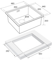 Кухонная мойка Paulmark Weser PM804844-GM