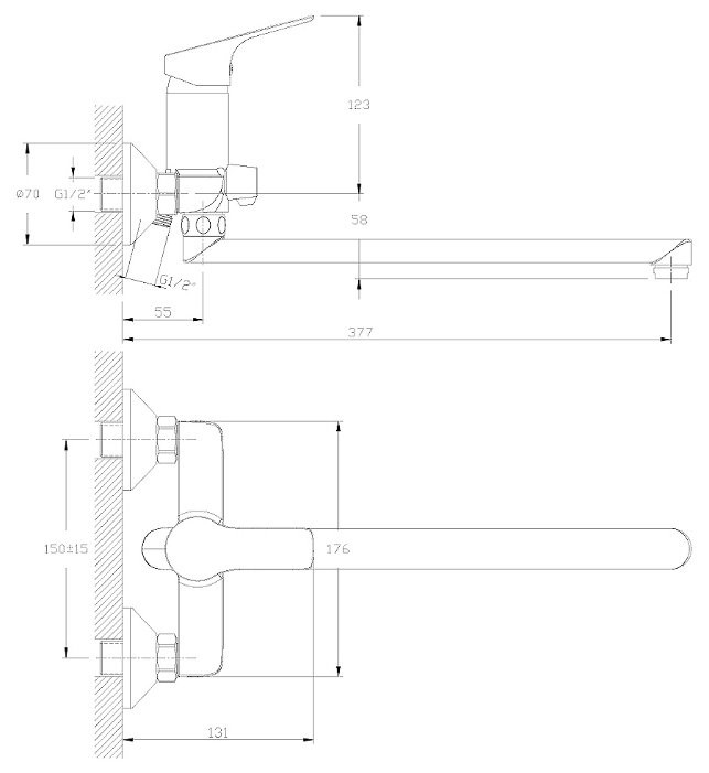 Смеситель Rossinka Silvermix RS29-33