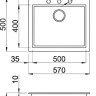 Кухонная мойка Elleci Quadra 105 Bianco 52