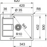 Кухонная мойка Franke Sirius 2.0 S2D 611-62 (500) Tectonite 143.0628.367 (серый)