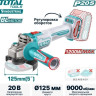 Угловая шлифмашина Total TAGLI27153 (без АКБ)