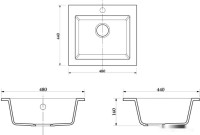 Кухонная мойка Berge BR-4803 (песочный матовый)