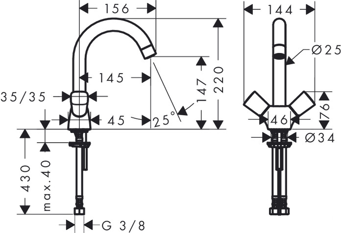 Смеситель Hansgrohe Logis 71221000
