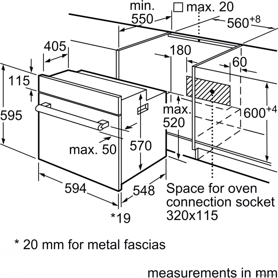 Духовой шкаф Bosch Serie 2 HBF133BR0
