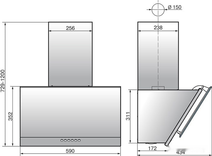 Вытяжка Elikor Рубин Stone S4 60П-700-Э4Д (перламутр)