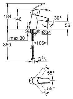 Смеситель Grohe Eurosmart New 33188002