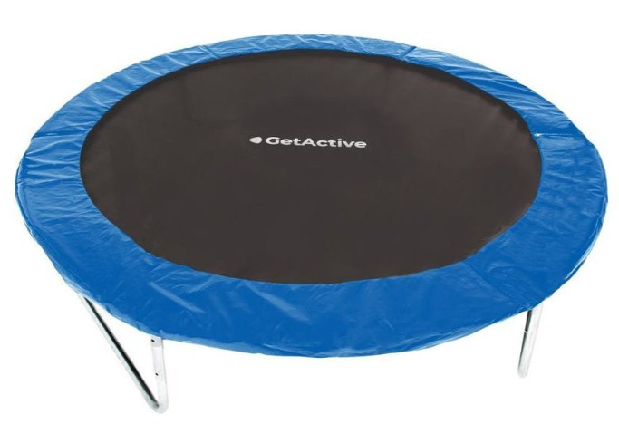 Батут GetActive Jump 8ft - 252 см с лестницей, внешней сеткой (синий)