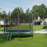 Батут GetActive Jump 8ft - 252 см с лестницей, внешней сеткой (синий)