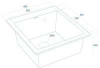 Кухонная мойка Paulmark Kante 45 PM104651-GRM