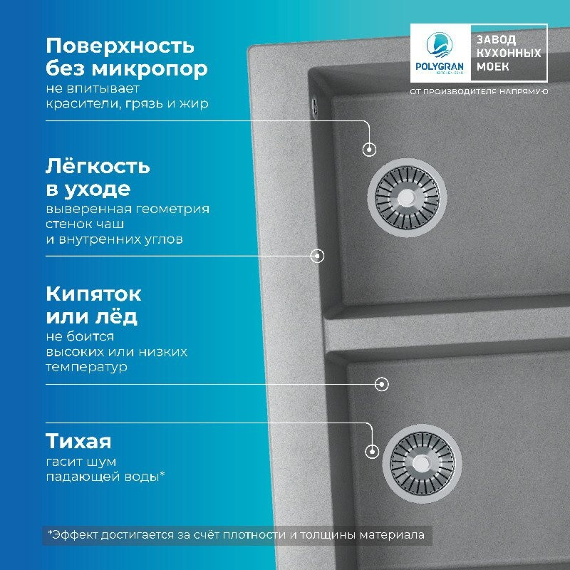 Кухонная мойка Polygran Brig 790 (серый)