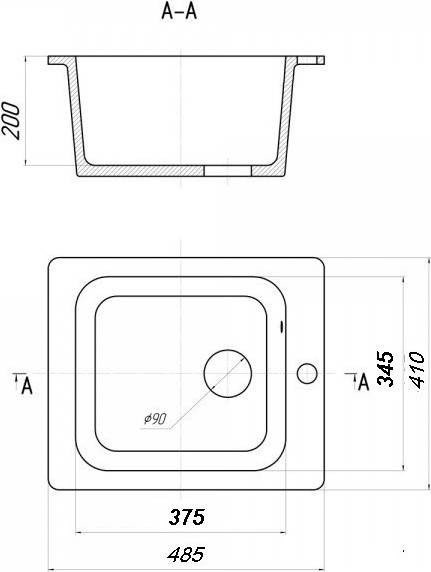 Кухонная мойка Saniteco Silva (серый)