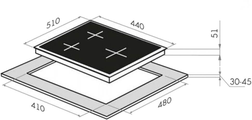 Варочная панель HOMSair HGG431BK