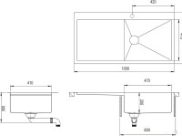 Кухонная мойка AquaSanita Luna LUN 101M-RAW