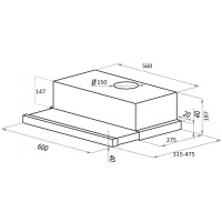 Вытяжка Ciarko Single 60 Inox