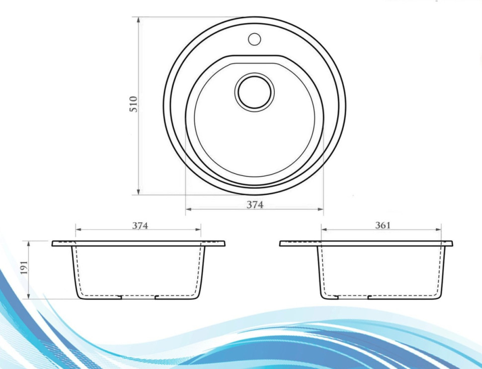 Кухонная мойка Berge BR-5200 + Like F8007122 (черный)