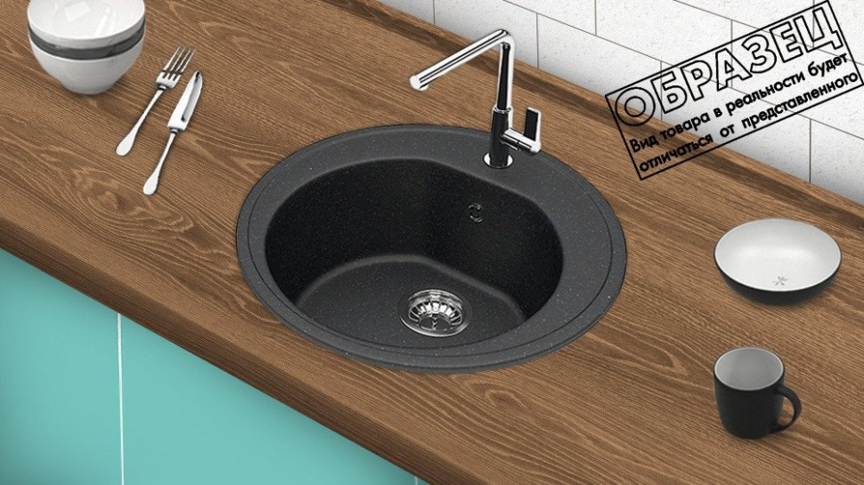 Кухонная мойка Berge BR-5200 + Like F8007122 (черный)